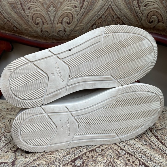 Vagabond Light Gray Off White Portugal Leather Platform Judy Sneakers Size 8 - Picture 10 of 13